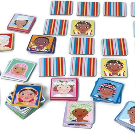 eeBoo: Memory and Matching Game- I Never Forget a Face- 24 Pairs, Develops Recognition, Concentration, Memory & Social Skills, Age 3+