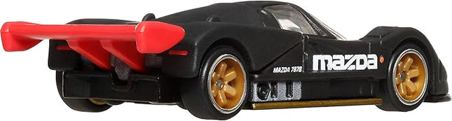 Hot Wheels Premium Car Culture Collectible Toy Car, 1:64 Scale Die-Cast Mazda 787B, Hammer Drop Vehicle with Real Riders Tires