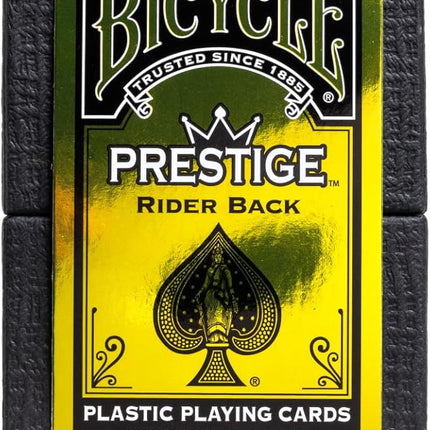 Bicycle Prestige Waterproof Playing Cards, Black 100% Plastic Deck, Durable Casino Quality Poker Cards for Pool, Beach, Camping & Party Games