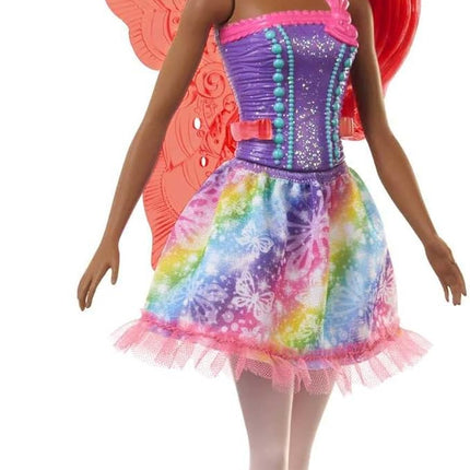 Barbie Dreamtopia Fairy Fashion Doll & Accessories, Pink Hair with Removable Skirt, Headband & Wings
