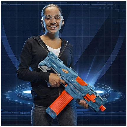 Nerf Elite 2.0 Turbine CS-18 Motorised Blaster, 36 Nerf Darts, 18-Dart Clip, Built-in Customising Capabilities