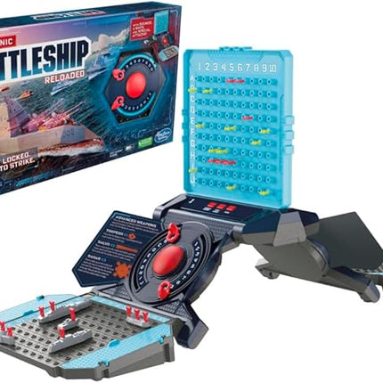 Hasbro Gaming Electronic Battleship Reloaded Board Game, Naval Combat Strategy Game with Sounds, Lights, Special Attacks, Ages 8 and Up, 1-2 Players