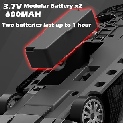 1:20 RC Drift Car 2.4GHz 4WD High Speed Drift Remote Control Cars Vehicle with LED Lights and Drifting Tires Batteries x2 Racing Sport Toy Cars for Adults Boys Girls Kids (Black 1:20)