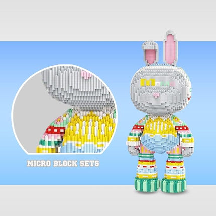 DAHONPA Animal Knitted Sweater Rabbit Micro Building Blocks Set (8000PCS), Gift for Adults and Kids