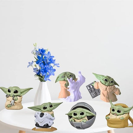 Baby Yoda Gifts,Baby Yoda Action Figure 2.2-Inch,Baby Yoda Doll,Baby Yoda Toys for Kid, Souvenir Desk Decoration for Adult(6 Pack)
