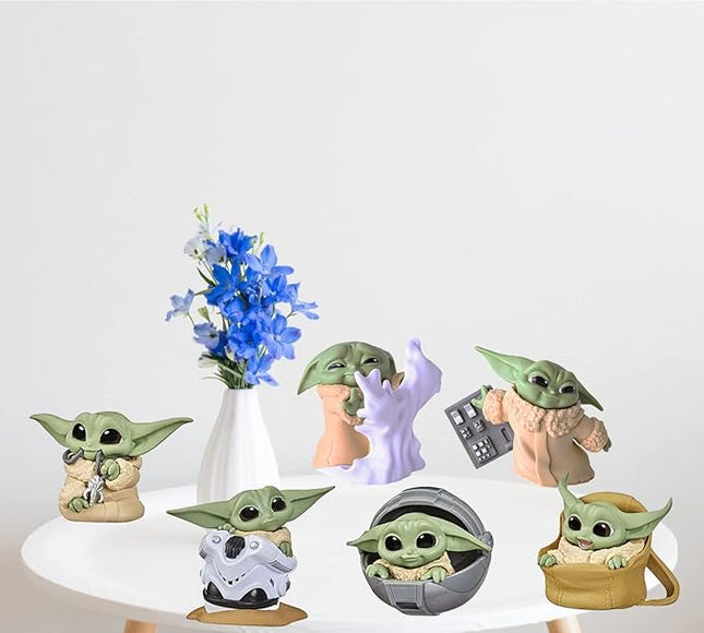 Baby Yoda Gifts,Baby Yoda Action Figure 2.2-Inch,Baby Yoda Doll,Baby Yoda Toys for Kid, Souvenir Desk Decoration for Adult(6 Pack)