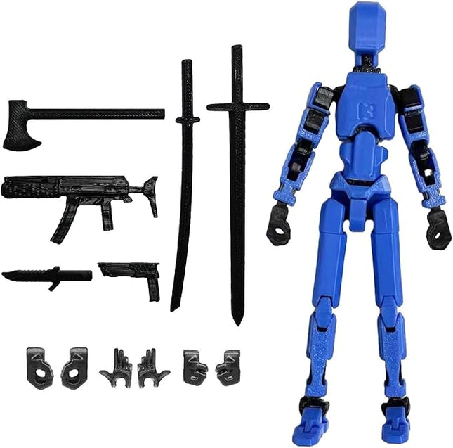 Assembly Completed T13 Action Figure, Titan 13 3D Printed Action Figure, 3D Printed Titan13, Assembled Dummy 13 Lucky 13 Toy Figure