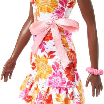 Barbie Loves the Ocean Doll with Natural Black Hair Wearing Pineapple Dress & Accessories, Fashion Doll & Clothes Made from Recycled Plastics