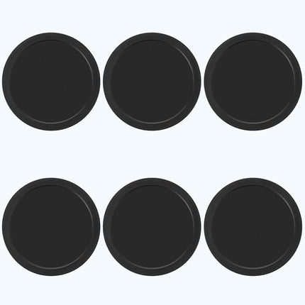 6 Pack 3 1/4 Inches Air Hockey Pucks Full Size Heavy Replacement Pucks for Air Hockey Tables (Black 82mm)