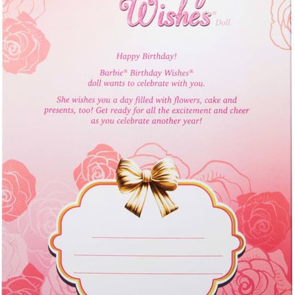 Barbie Signature Birthday Wishes Doll, Collectible Fashion Doll in Satiny, Pink Dress with Wavy Brown Hair and Giftable Packaging