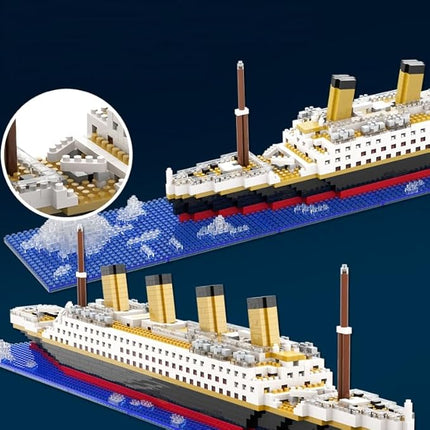 Architecture RMS Titanic Cruise Ship Model Construction Set, 1880 PCS, Building Blocks, Micro Blocks, Mini Bricks for Adults and Teens