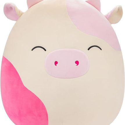 Squishmallows Original 20-Inch Caedyn Cream Cow with Pink Spots - Official Jazwares Jumbo Plush