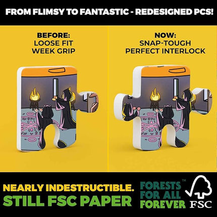 QUOKKA 1000 Piece Jigsaw Puzzle for Adults Knightly Cats – Premium Box Packaging with Extra Fun Challenges - Whimsical Cat Puzzle - Perfect for Relaxation & Creativity & Gift Giving