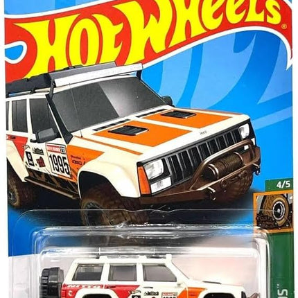 Hot Wheels 1:64 Scale Jeep Cherokee Mud Studs 4/5, White
