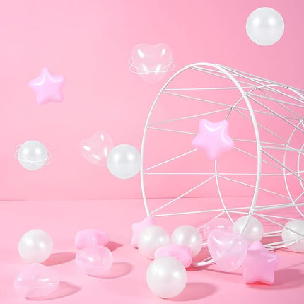 STARBOLO Star Ball Pit Balls for Toddlers -100pcs Phthalate Free BPA Free Non-Toxic Crush Proof Play Balls Play Tent Pool Playhouse Playpen Party Decoration.
