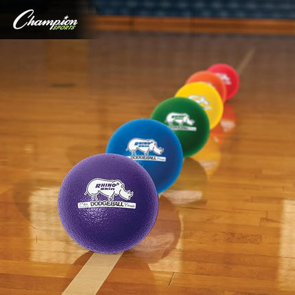 Champion Sports® Rhino Skin® Low Bounce Dodgeball Sets & Singles for Playground, PE, Backyard & League Games – Team Sports Equipment for Youth & Adults