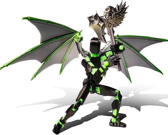 T13 Action Figure Set, 3D Printed Multi-Jointed Movable Robot Dummy Set Lucky 13 Action Figure Articulated, for Collectors Desktop Decorations (Darkness)