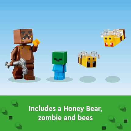 LEGO Minecraft The Bee Cottage Building Set - Construction Toy with Buildable House, Farm, Baby Zombie, and Animal Figures, Game Inspired Birthday Gift Idea for Boys and Girls Ages 8 and Up, 21241