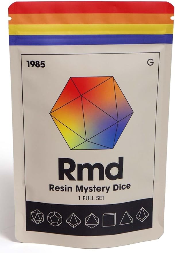 1985 Games Sharp Edge Polyhedral Dice Set – Mystery RPG Dice for Dungeons & Dragons & Tabletop RPGs | Pack of 6