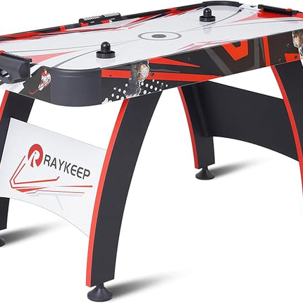 Air Hockey Table, Indoor Hockey Arcade Game Table w/2 Pucks, 2 Pushers, LED Scoreboard, Powerful 12V Motor, Perfect for Adults and Kids, Game Room, Home, Office