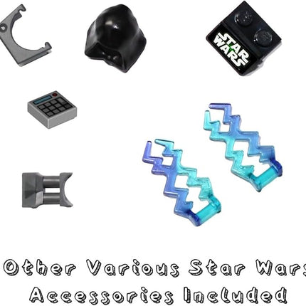 LEGO Star Wars Accessory and Weapons Pack - 8 Lightsabers, 8 Blasters, 2 Display Stands and More