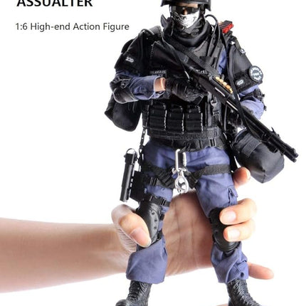 YEIBOBO ! Highly Detail Special Forces 12inch Action Figure SWAT Team (ASSUALTER)