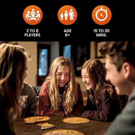 Slice Original Edition | Fast-Paced Family Friendly Game for 2-8 Players Ages 8+ | Strategy, Speed & Luck for Pizza Party and Night Fun (Core Game)