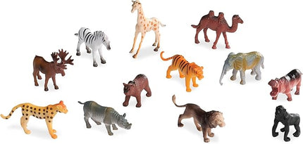 Terra by Battat – 60 Pieces Wild Creatures Tube – Realistic Mini Animal Figurines – Lion, Hippo, Tiger, Bear & More Safari Animals – Educational Toys for Kids & Toddlers 3+ Years
