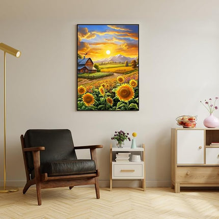 Puzzles for Adults 1000 Pieces, Fall Sunflower Puzzle, Challenging Impossible Puzzles – Perfectly Interlocking, No Dust – Home Decoration & Gift for Valentine Friends Parents Kids