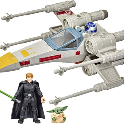 STAR WARS Mission Fleet Stellar Class Luke Skywalker & Grogu X-Wing Jedi Search & Rescue 2.5-Inch-Scale Figure and Vehicle, Ages 4 and Up