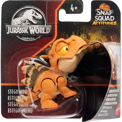 Jurassic World 2022 Snap Squad Attitudes Set of 4 Figures (Tyrannosaurus Rex, Spinosaurus, Mosasaurus, Stegosaurus) from GXW58-956C Release