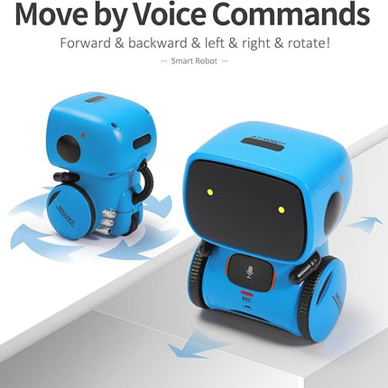 GILOBABY Interactive Talking Robot for Boys, Smart Toy with Touch Sensor & Voice Control, Record & Repeat Mode, Dancing, Singing, Educational Gift for 3 4 5 6 7 Year Old Kids (Blue)