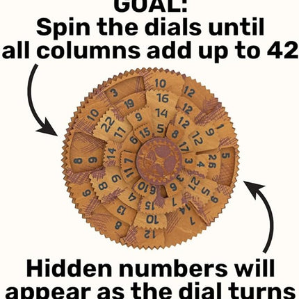 Project Genius Grecian Computer Mechanical Math Puzzle, Wooden Brainteaser Gift for History Buffs and Smart Kids, Teens, and Adults - True Genius Series Inspired by The Ancient Antikythera Mechanism