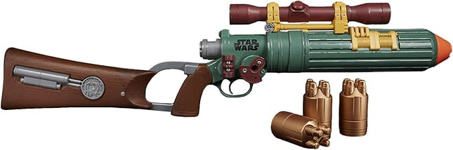 Nerf LMTD Star Wars Boba Fett's EE-3 Blaster, The Book of Boba Fett, Illuminated Scope, 3 Drums, 12 Elite Darts, Blaster Sounds