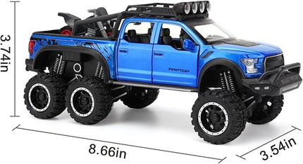 Toy Truck Pickup Model Car for Boys Age 3-8 Diecast Truck by F150 with Sound and Light for Kids, Pull Back Car Gift Toys for 4-7 Years Old