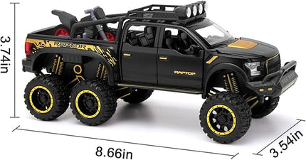 Toy Truck Pickup Model Car for Boys Age 3-8 Diecast Truck by F150 with Sound and Light for Kids, Pull Back Car Gift Toys for 4-7 Years Old