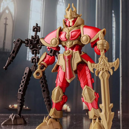 Lich Glacier Armor Knight Action Figure Toy, Multi-Jointed Movable Dummy Medieval T13 Articulated Robot Figure, Fantasy Warrior Undead Death Knights Paladin Display Model (Assembly Required)