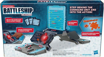 Hasbro Gaming Electronic Battleship Reloaded Board Game, Naval Combat Strategy Game with Sounds, Lights, Special Attacks, Ages 8 and Up, 1-2 Players
