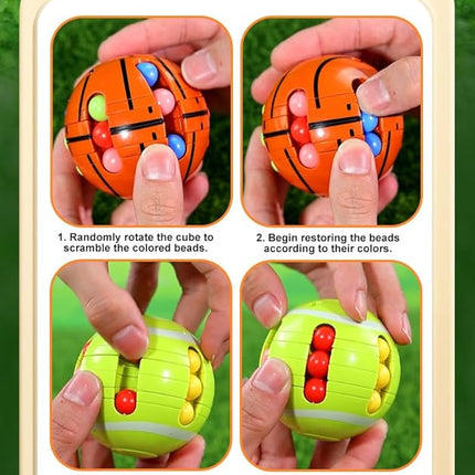 Puzzle Sport Ball Toys - 3D Brain Teasers and Puzzle Games for Kids and Adults, Travel Games for Ages 3+, Intelligence 2.5" Magic Bead, Adult Relieve Stress, Hand Sport, Gifts Kids Boys Girls