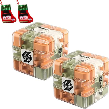 2025 New Large Labyrinth 3D Puzzle Maze Cube - Engaging Brain Teaser Toy, 3D Magic Cube Maze Ball Puzzle, Adults Teens Spatial Awareness Brain Training Toy for Logic Development (2 PCS)