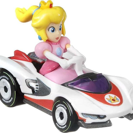Hot Wheels Mario Kart Vehicle 4-Pack, Set of 4 Fan-Favorite Characters Includes 1 Exclusive Model, Collectible Gift for Kids & Fans Ages 3 Years Old & Up