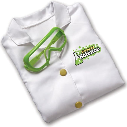 Learning Resources Primary Science Lab Gear - Kids Lab Coat and Goggles, Pretend Play Scientist Gear and Career Costumes for Kids, Mad Scientist Costume, Toddler Dress-Up Set, STEM Play, Ages 3-6