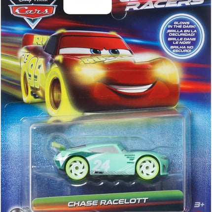 Hot Wheels Disney Cars Glow Racers Chase Racelott 1:55 Scale Diecast Vehicle