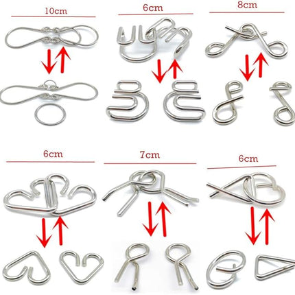 Brain Teaser Puzzle 20Pcs Unlock Interlock Game IQ Test Wooden Toy 3D Unlock Interlock Puzzle Magic Ball Brain Teaser Toy Puzzles for Adults