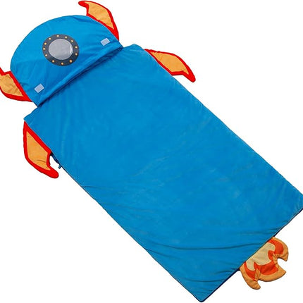 Kid's Nap Buddies Character Preschool Nap Mat, Toddler Sleeping Bag with Pillow for Daycare, Ages 3+
