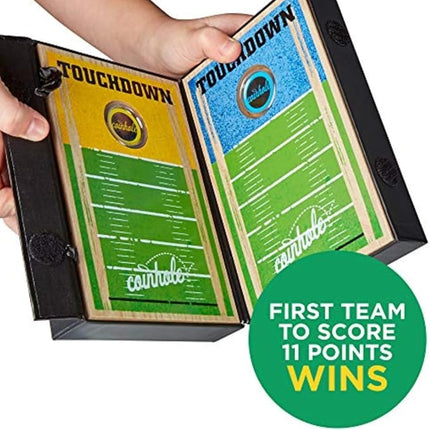 Coinhole Hasbro Tabletop Coin Bouncing Game | Desktop Cornhole Game Set | 2+ Players All Ages (Touchdown Game Set)