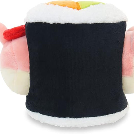 Anirollz Kittiroll Plush in Nori Maki Roll – Kawaii Sushi Stuffed Animal with Removable Costume – Cute Squishy Plush Toy Gift for Girls & Kids