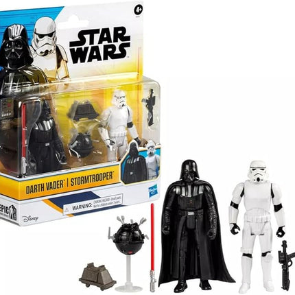 STAR WARS Darth Vader and Stormtrooper Action Figure Set - 2pk