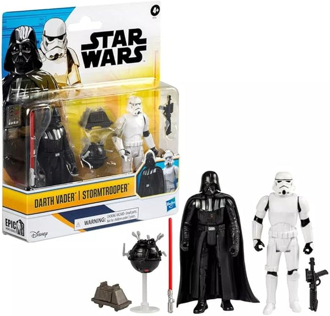 STAR WARS Darth Vader and Stormtrooper Action Figure Set - 2pk