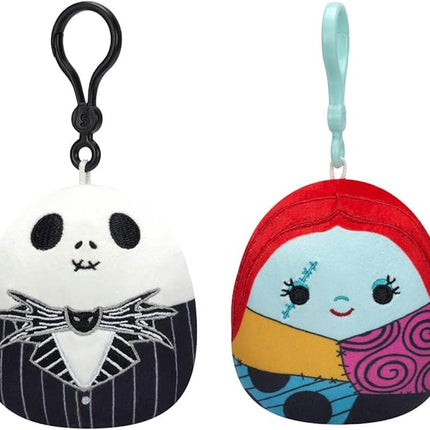 Squishmallows Original 3.5in Disney Jack Skellington and Sally Clip 2-Pack – Official Jazwares Plush